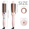 K&K 1.25 Inch Tourmaline Ionic Hot Brush Hair Curler for Loose & Volume Curls Long Hair Heated Styler Dual Voltage