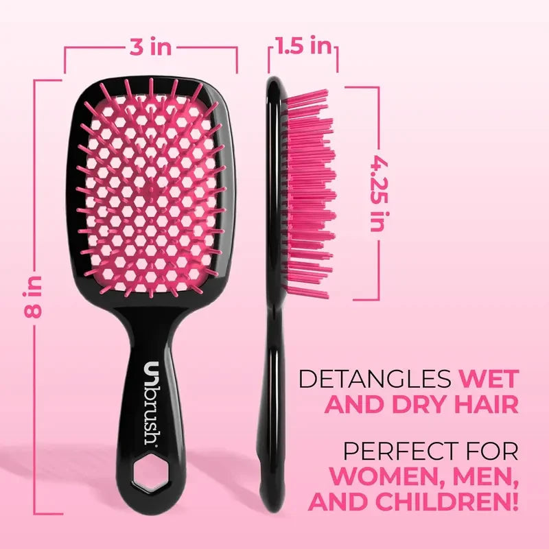unBrush Hexagonal Wet/Dry Hair Styling Massage Comb