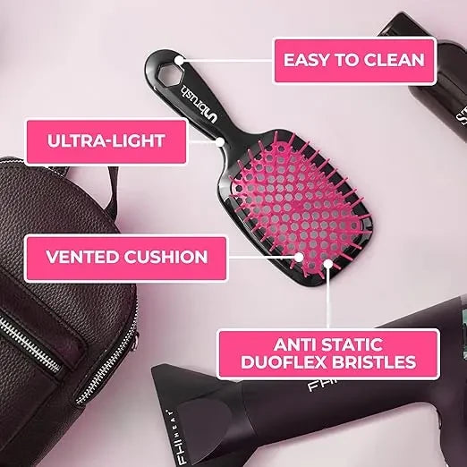 unBrush Hexagonal Wet/Dry Hair Styling Massage Comb