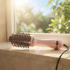 LANGE HAIR Le Volume 2-in-1 Titanium Blow Dryer Brush | Hot Air Brush in One with Oval Barrel | Hair Styler for Smooth Frizz-Free Results for All Hair Types (Black - 60 mm)