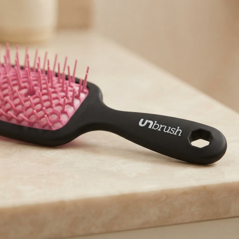 unBrush Hexagonal Wet/Dry Hair Styling Massage Comb